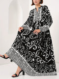 Elegant Loose-fitting Black Robe For Women